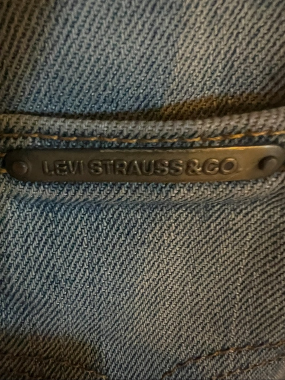 Levi's Light Blue Denim Jacket with Orange Tab